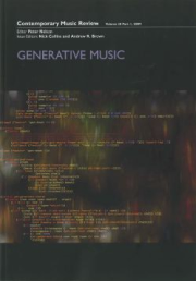 Contemporary Music Review, Volume 28 Issue 1 2009, Generative Music cover