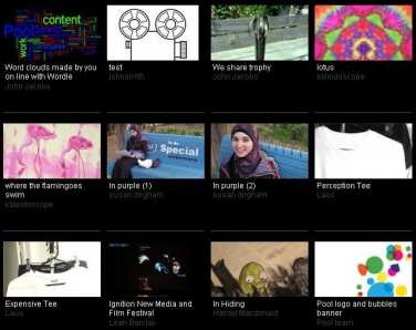 Just some of the creative works uploaded to Pool